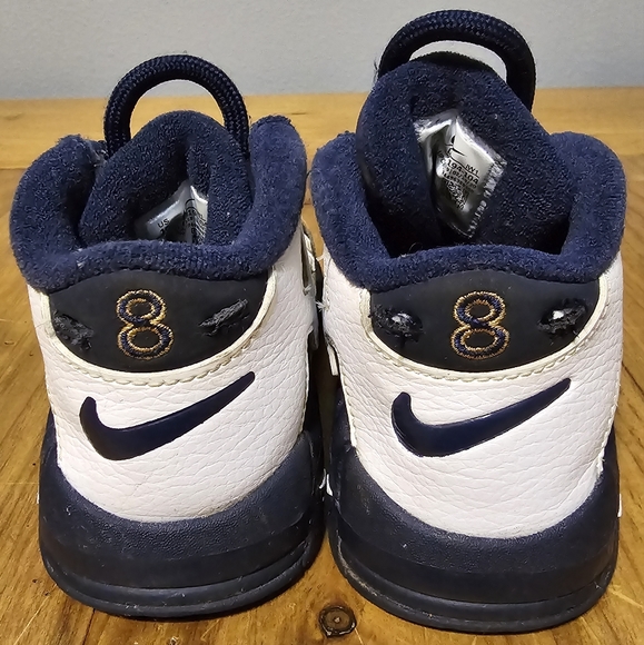 Nike Air More Uptempo Kids Size 10 Blue And White DA4194-104 - Picture 5 of 7